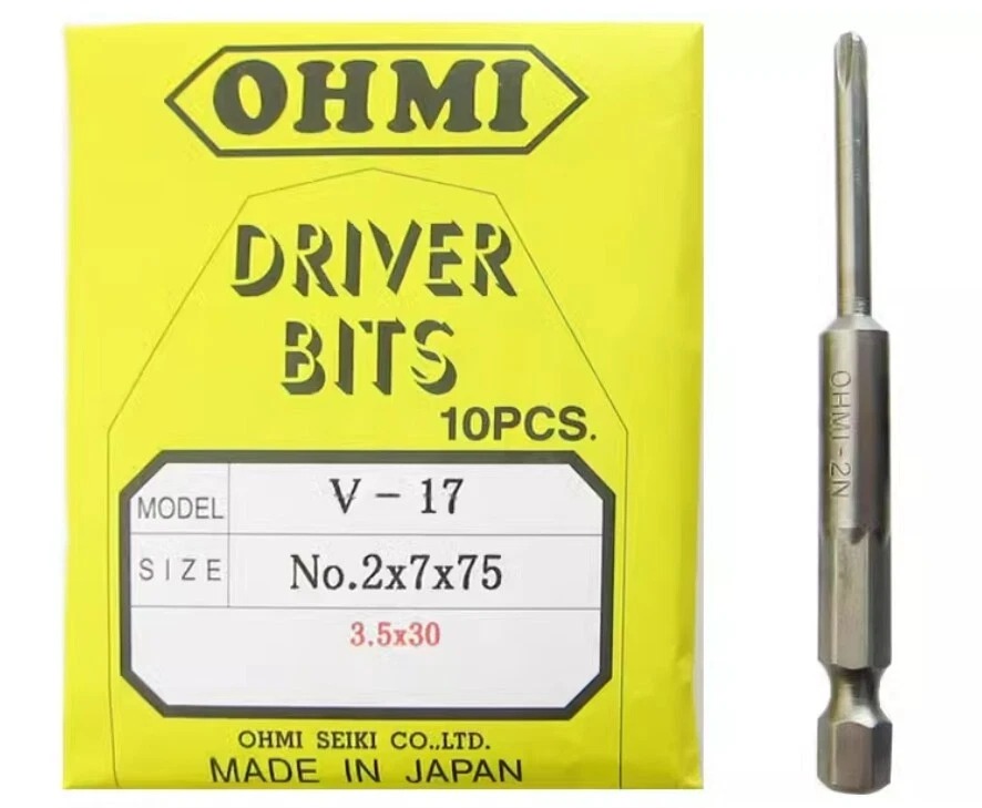 Đầu vặn vít bake OHMI V-17 No.2x7x75(3.5x30) Đầu vặn vít bake OHMI V-17 No.2x7x75(3.5x30)