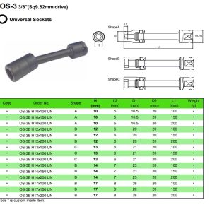 Universal Sockets OS-3B