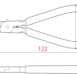 TN-120 bản vẽ kìm cắt nhựa đầu nhỏ