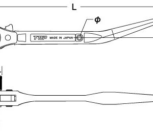 Cờ lê 2 đầu tuýp đuôi chuột cong RM-17X21CSN-BT