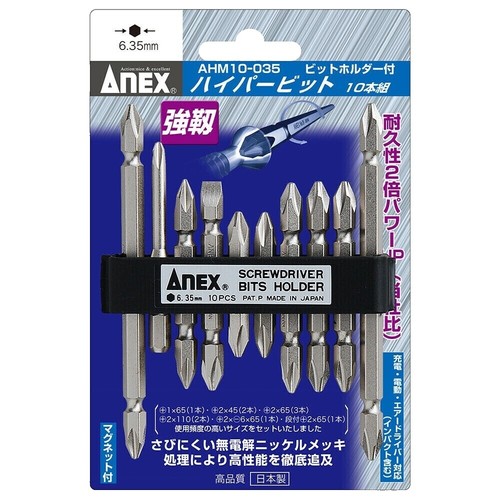 Vỉ 10 mũi vít ANEX AHM10-035 Vỉ 10 mũi vít ANEX AHM10-035
