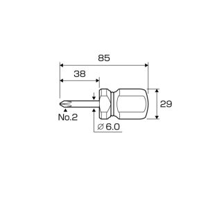 8450 2 38 4 768x768 1 Tô vít cán trong loại ngắn Anex No.8450+2x38 Nhật Bản