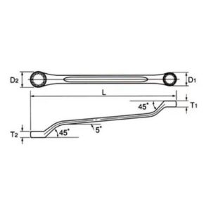 Cờ lê 2 đầu vòng 11X13mm Asahi OF1113