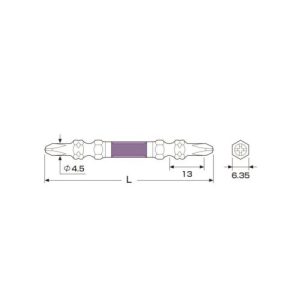 Mũi vít 2 đầu mảnh Anex ADRS-2065 Nhật Bản