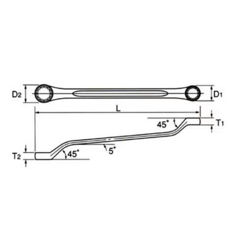 OF14X17 Cờ lê 2 đầu vòng 14X17mm Asahi OF1417