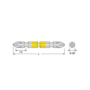 acm5 2110 3 Vỉ 5 mũi vít 4 cạnh 2 đầu ANEX ACM5-2110