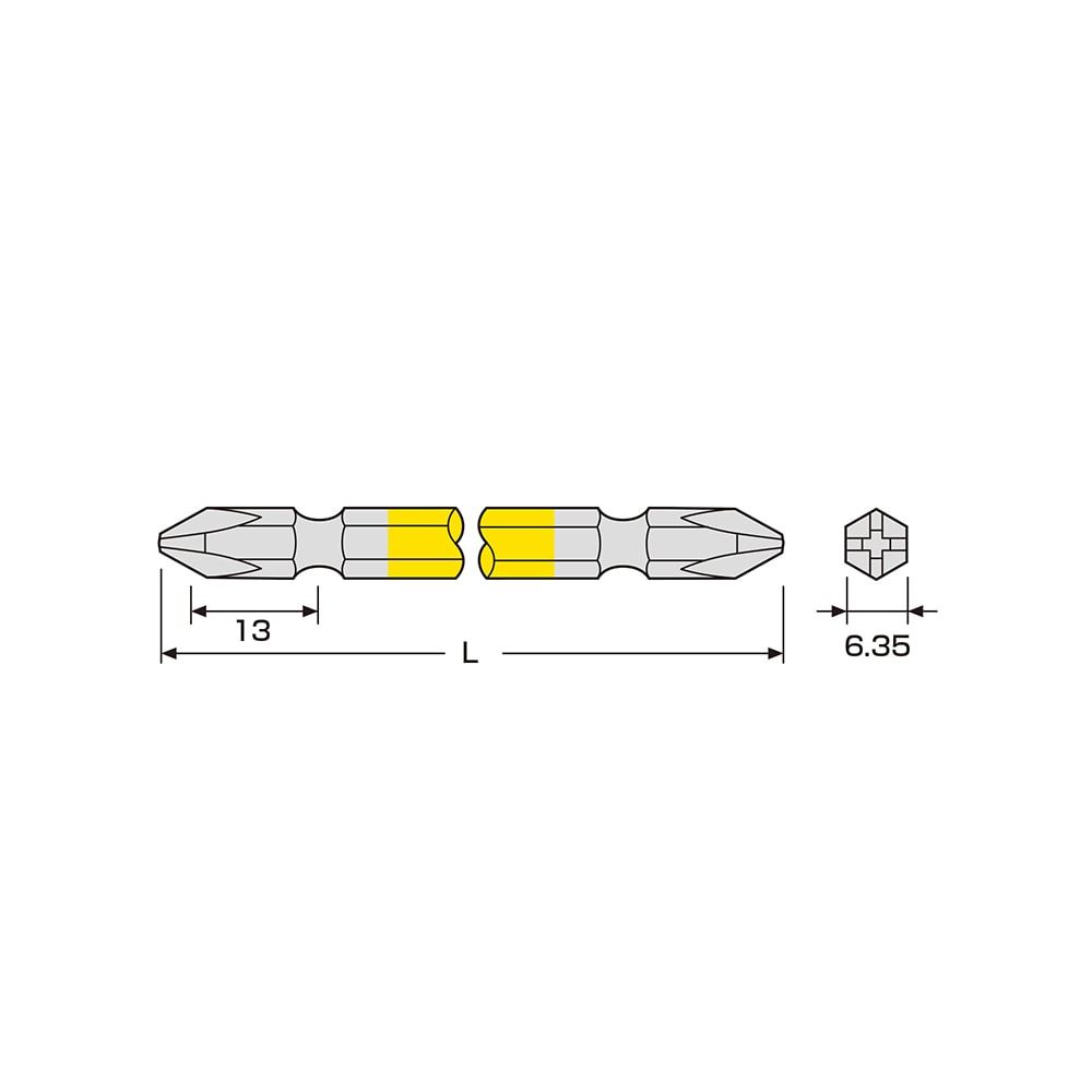 acm5 2110 3 Vỉ 5 mũi vít 4 cạnh 2 đầu ANEX ACM5-2110