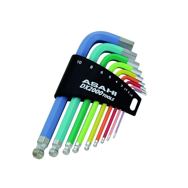 Bộ lục giác ngắn đầu bi 1.5-10mm ASAHI AZUS910
