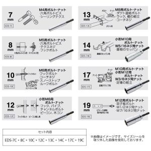 EDS 724SC 3 Bộ đầu khẩu TOP KOGYO EDS-719CS Nhật Bản