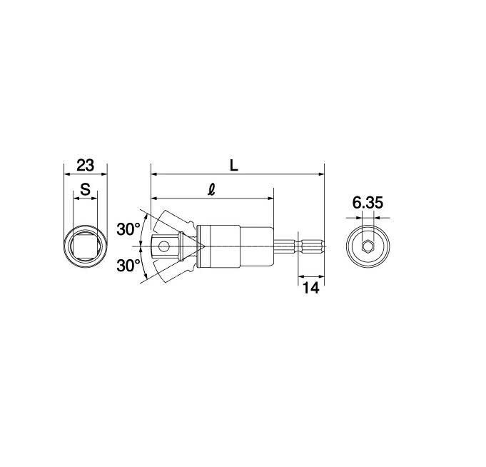 EUA 3DX 1 Đầu chuyển vít bu lông TOP KOGYO EUA-3DX