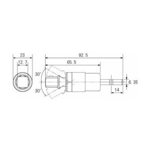 EUA 4DX 3 Đầu chuyển vít bu lông TOP KOGYO EUA-4DX
