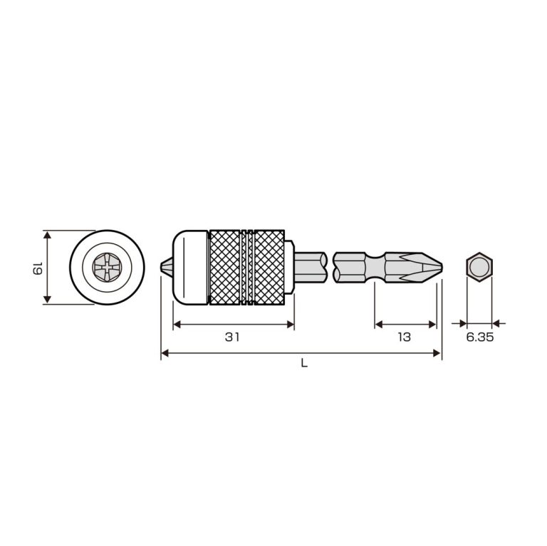 Mũi vít bắt từ siêu mạnh 65mm ANEX ABS- 2065 Nhật Bản