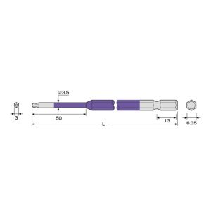 ACBP 3015 2 768x768 1 Mũi vít đầu lục giác bi ANEX ACBP- 3015