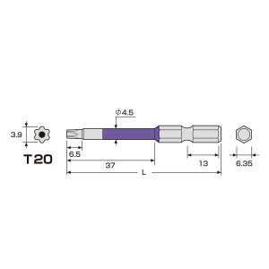 ACTX 2065 2 Mũi vít đầu hoa thị Anex ACTX- 2065