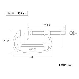 Hàm kẹp chữ C TOP KOGYO SC-300 Nhật Bản
