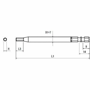 Đầu vặn ốc vít OHMI V-32X H4x7x100 Nhật Bản