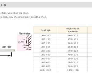 Vam kẹp chữ L kiểu tay quay ARM LHB-500