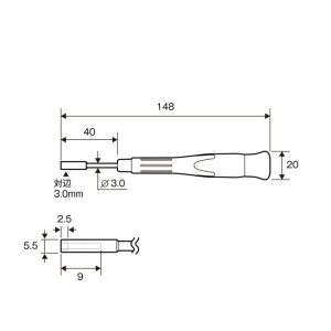 Tô vít đầu tuýp H3.0x40 ANEX No.3552