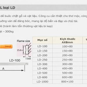 ld a 1 Vam kẹp chữ L kiểu tay vặn ARM LD-800