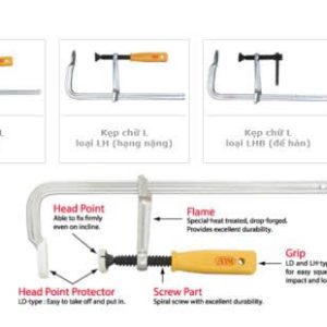ld.2 Vam kẹp chữ L kiểu tay vặn ARM LD-100