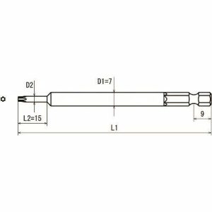 Đầu vặn ốc vít OHMI V-17T T6x7x75(2.5x15)