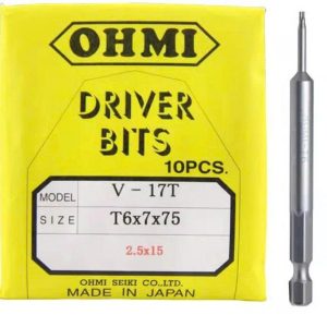 Đầu vặn ốc vít OHMI V-17T T6x7x75(2.5x15)