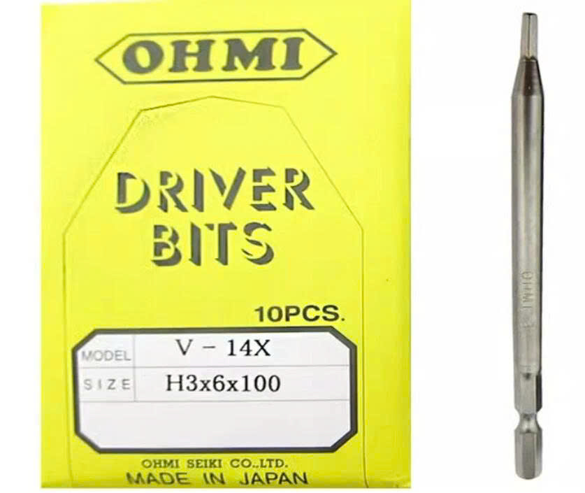 V 14X Đầu vặn ốc vít OHMI V-14X H3x6x100 Nhật Bản