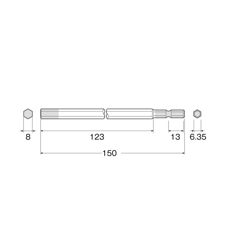 Mũi vít đầu lục giác 8mm ANEX ACHX-8015 Mũi vít đầu lục giác 8mm ANEX ACHX-8015