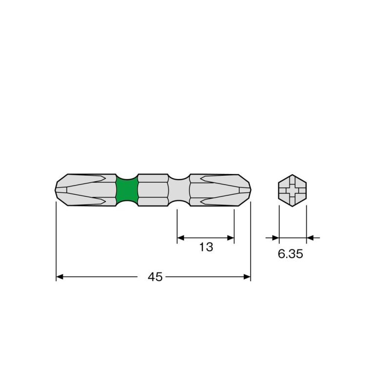 Vỉ 2 mũi vít 2 đầu ANEX ACM-3045 Nhật Bản Vỉ 2 mũi vít 2 đầu ANEX ACM-3045 Nhật Bản