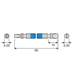 Vỉ 2 mũi vít 2 đầu có từ tính ANEX ACMM-5665
