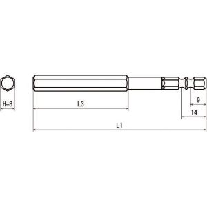 Đầu vặn ốc lục giác chìm OHMI V-32X H8x70