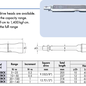Cờ lê lực đầu dời Kanon N140BCK