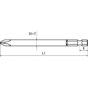 Đầu vặn ốc vít OHMI V-17 No.1x7x120
