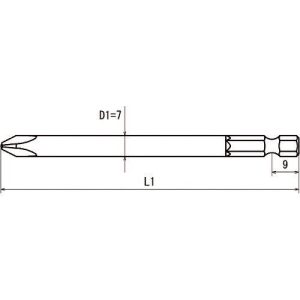 V 17 No.3x7x50 NHAT Đầu vặn ốc vít OHMI V-17 No.3x7x75